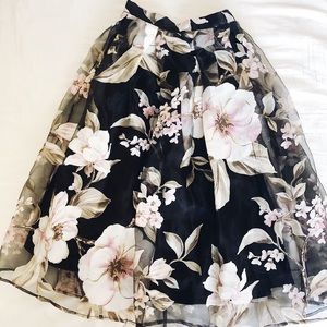 Tulle Floral Skirt - Forever21